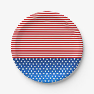 American flag stylised paper plate