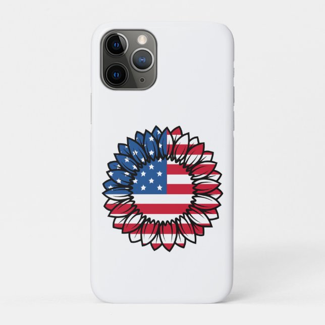 American Flag Sunflower-32222 Case-Mate iPhone Case (Back)
