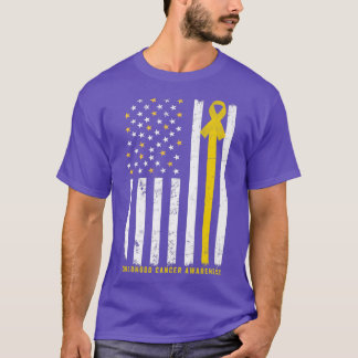 American Flag Support Squad Childhood Cancer Aware T-Shirt