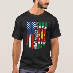 American Flag & Suriname Flag Best Cousin Ever Fam T-Shirt