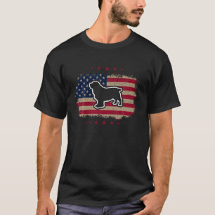 American Flag Sussex Spaniel Retro Vintage T Shirt
