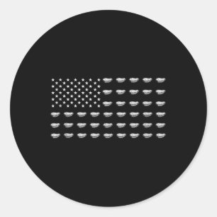 American Flag Sweet Potato Usa Patriotism Patriot  Classic Round Sticker