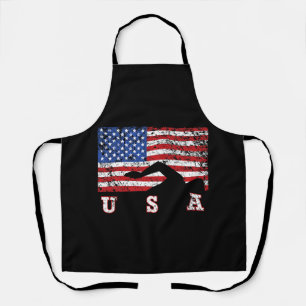 American Flag Swimming USA Gift Swim Team Premium Apron