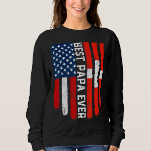 American Flag Switzerland Flag Best Papa Ever Fami Sweatshirt