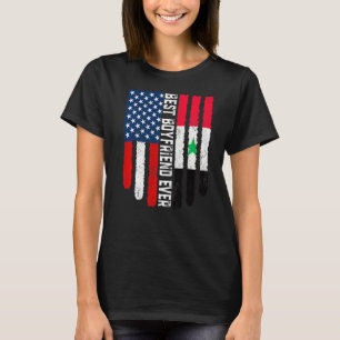 American Flag Syria Flag Best Boyfriend Ever Famil T-Shirt