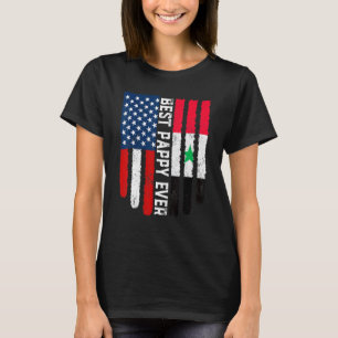 American Flag Syria Flag Best Pappy Ever Family T-Shirt