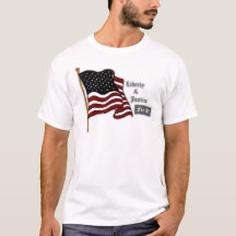 American Flag T-shirt Liberty and Justice For All