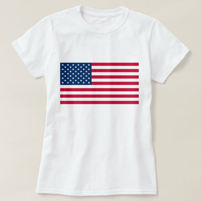 American Flag T-Shirt - USA - Patriotic (Design Front)