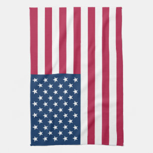 American flag tea towel