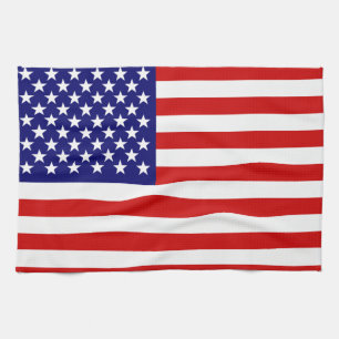 American flag tea towel