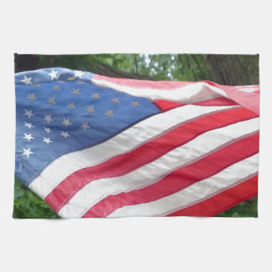 American Flag Tea Towel