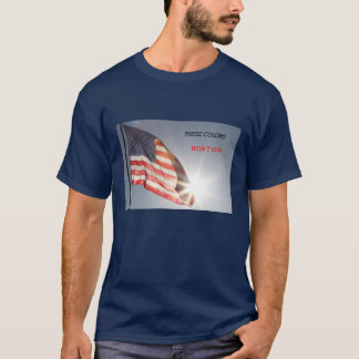 American flag tee shirt w/ These colours won't