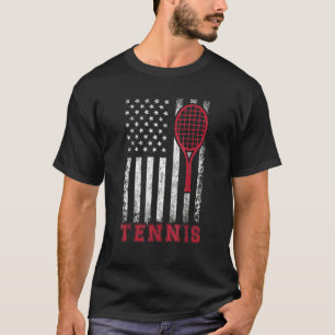 American Flag Tennis For Men Women Girl Boy T-Shirt
