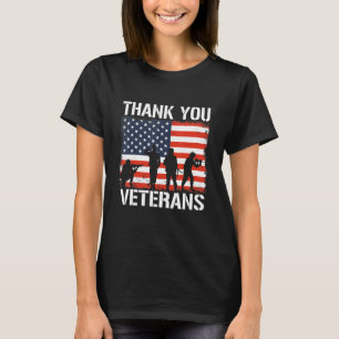 American Flag Thank You Veterans Day  For Men Wome T-Shirt