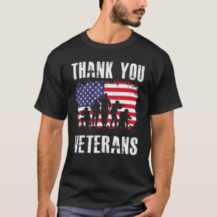 American Flag Thank You Veterans For Men Women Kid T-Shirt