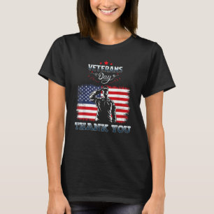 American Flag Thank you Veterans Proud Veteran 1 T-Shirt