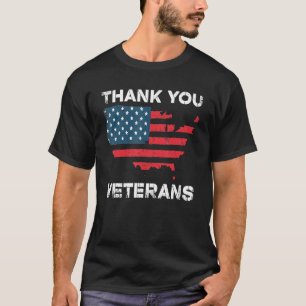 American Flag Thank You Veterans, Veterans Day T-Shirt