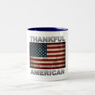 American Flag - Thankful American - Mug