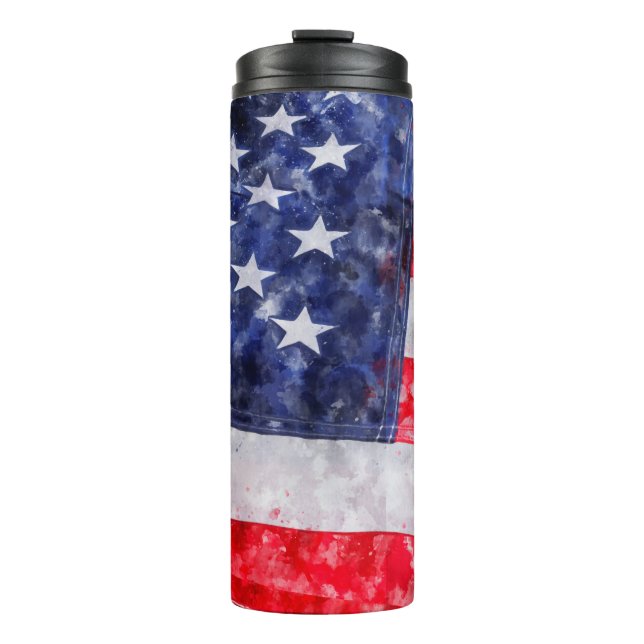 American flag thermal tumbler (Front)