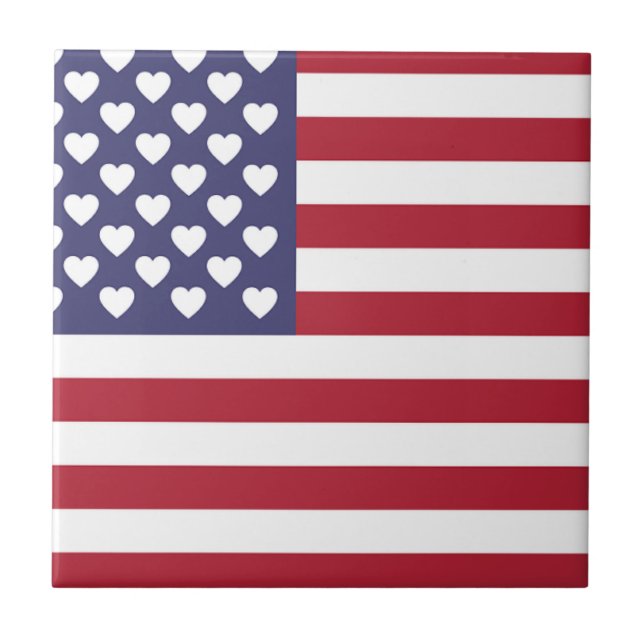American flag  tile (Front)