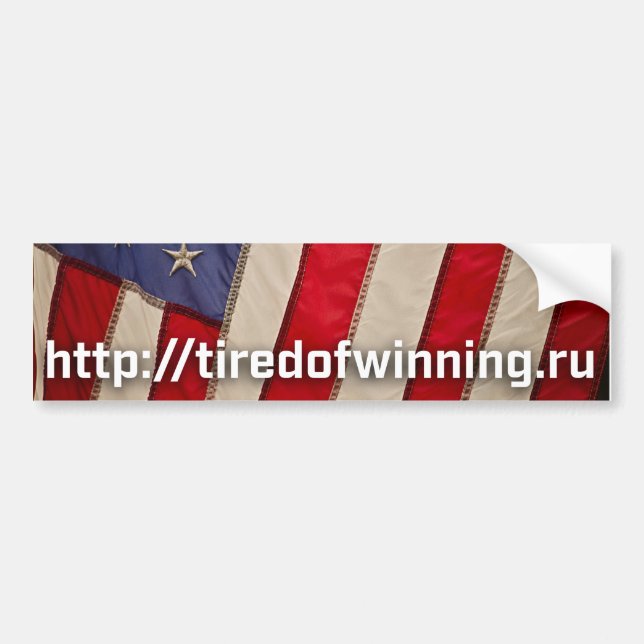 American Flag tiredofwinning.ru Bumper Sticker (Front)