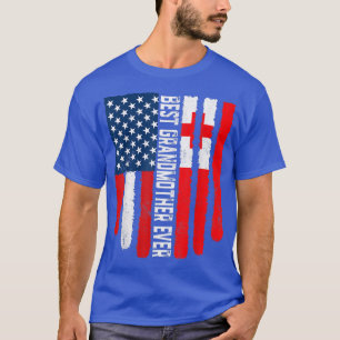 American Flag Tonga Flag Best Grandmother Ever Fam T-Shirt
