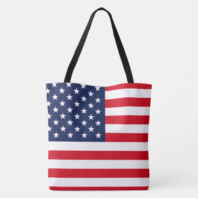 American Flag Tote Bag (Back)