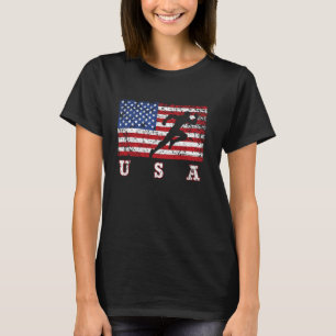 American Flag Track & Field Shirt, USA Gift, Track T-Shirt