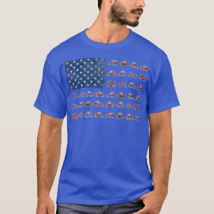American Flag Tractors Farm Vehicles Farming T-Shirt