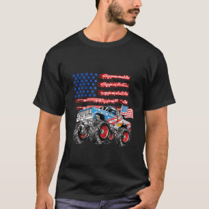 American Flag Trailer Truck Driver Usa Flag Semi T T-Shirt