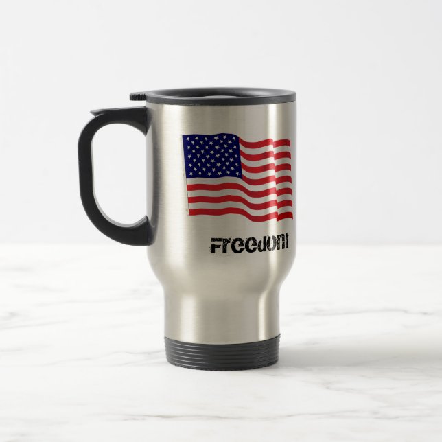 American Flag Travel Mug (Left)