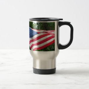American Flag Travel Mug