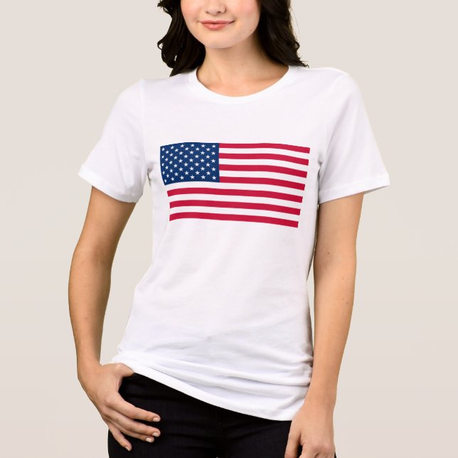 American Flag Tri-Blend Shirt (Front)