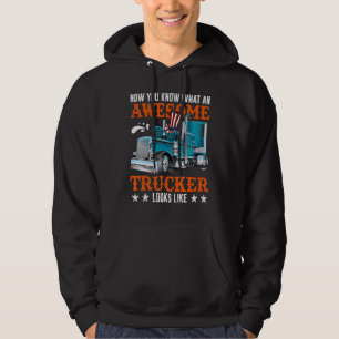 American Flag Truck Driver Trucker Hat Awesome Tru Hoodie