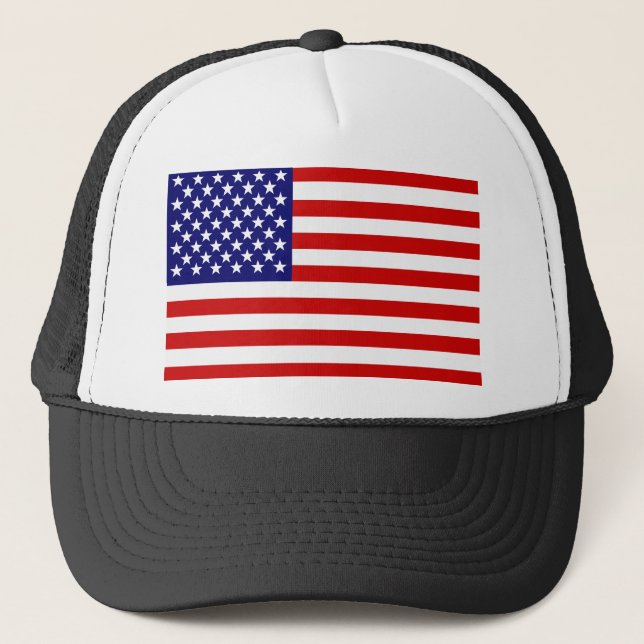 American flag trucker hat (Front)