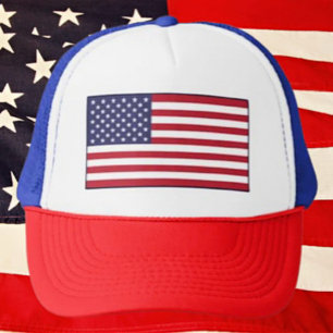 American Flag Trucker Hat