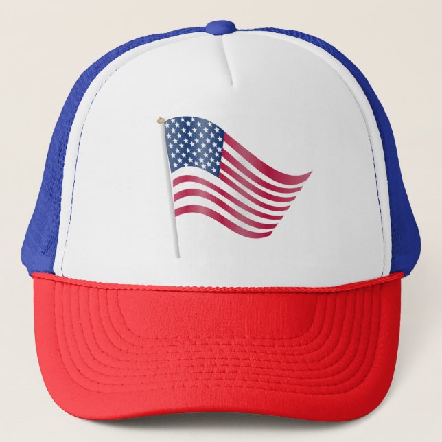 AMERICAN FLAG TRUCKER HAT (Front)