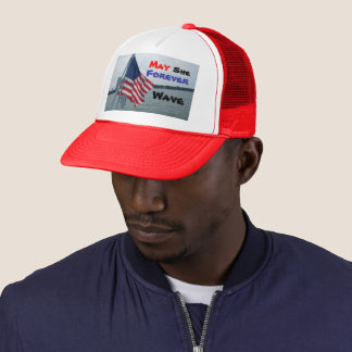 AMERICAN FLAG TRUCKER HAT
