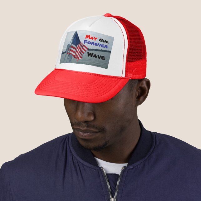 AMERICAN FLAG  TRUCKER HAT (In Situ)