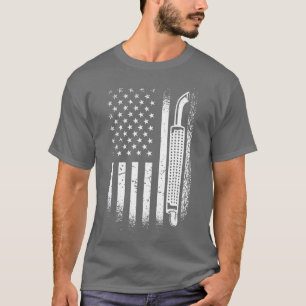 American Flag Trucker Truck Driver  T-Shirt