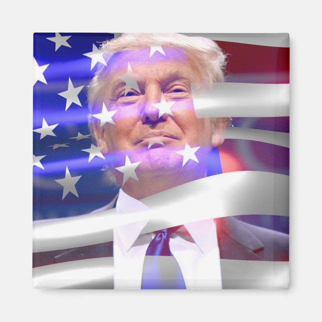 american flag trump 2020 magnet (Front)