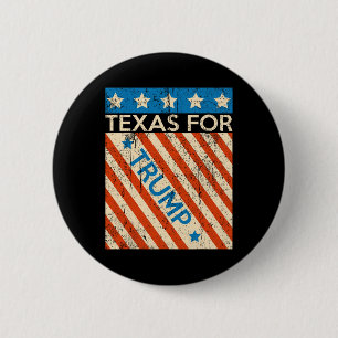 American Flag Trump 2024 Reelection Texas Trump 6 Cm Round Badge