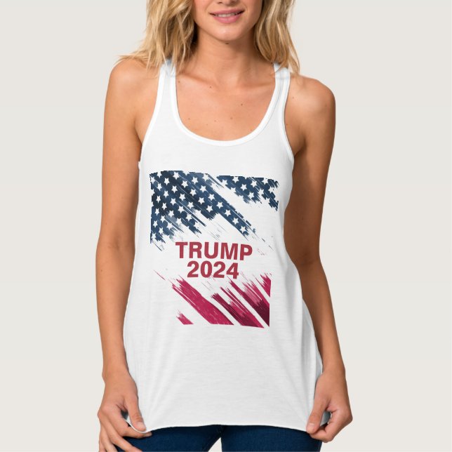 American Flag  Trump 2024  Singlet (Front)