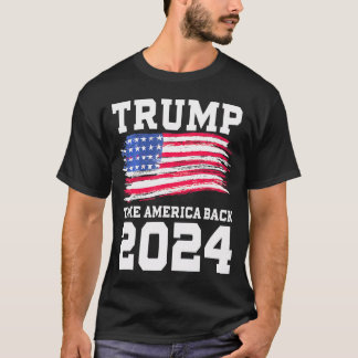 American Flag Trump 2024          T-Shirt
