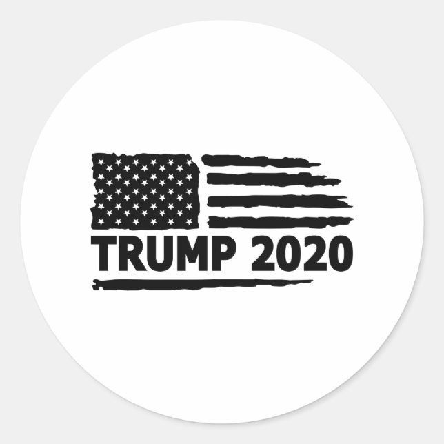 American Flag Trump Classic Round Sticker (Front)