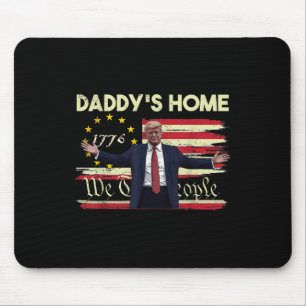 American Flag Trump Daddys Home We The People 45 Mouse Pad