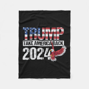 American Flag Trump For President Election Trump Fleece Blanket