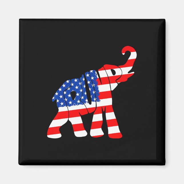 American Flag Trump  Magnet (Front)