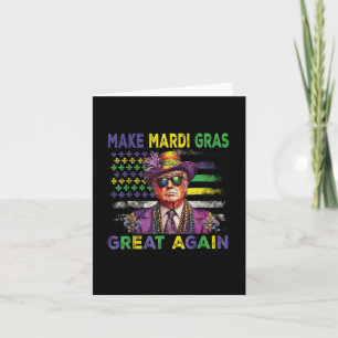 American Flag Trump Make Mardi Gras Great Again  Card