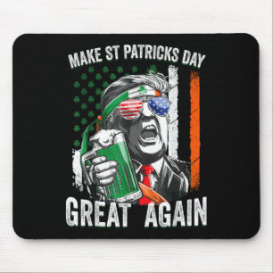 American Flag Trump Make St Patricks Day Great Mouse Pad